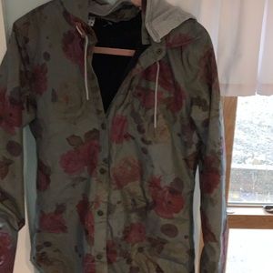 Roxy medium fleece lined rain/winter jacket m